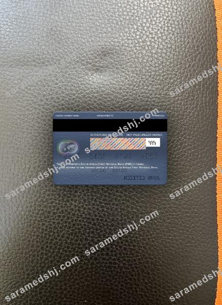 South Africa First National Bank (FNB) mastercard photolook back